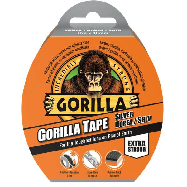 24604 Gorilla Tape Sølv 11m