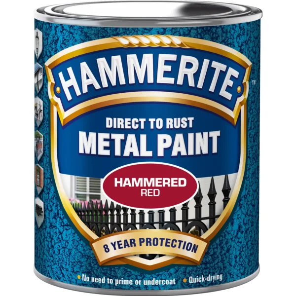 hammerite-hammerslag-rod-250ml