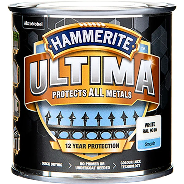 hammerite-ultima-smooth-hvit-250ml