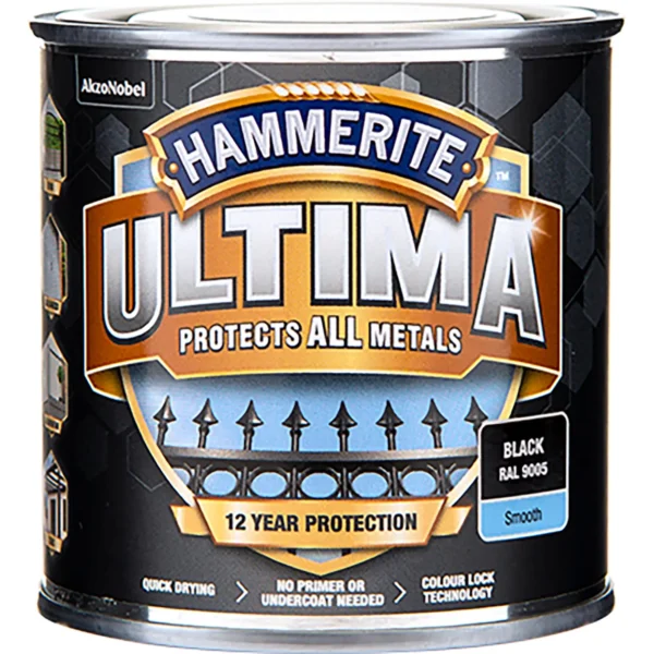 hammerite-ultima-smooth-svart-250ml